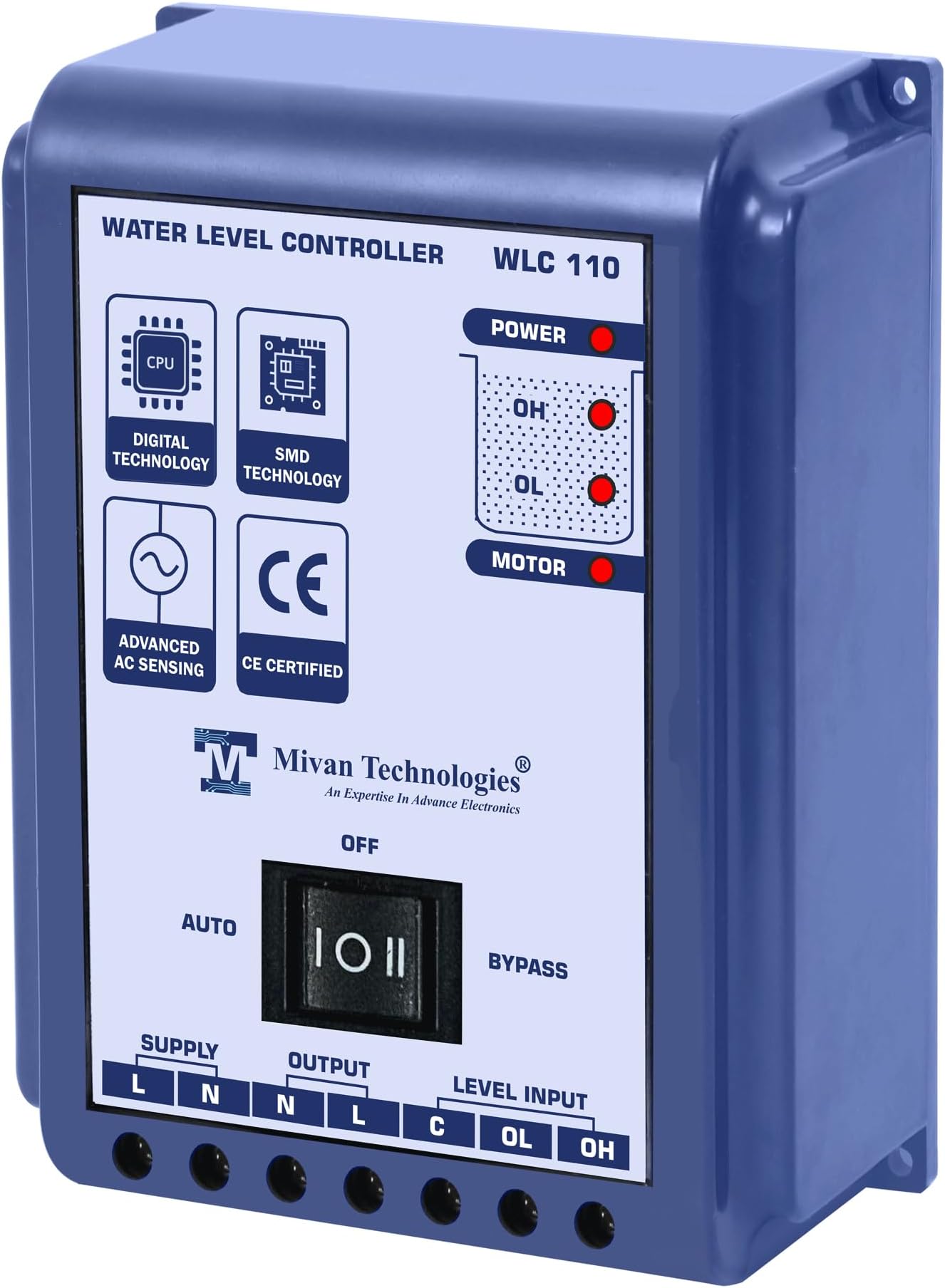 Mivan Technologies� Water Level Controller and Indicator with 2 Years of Warranty, Fully Automatic with 3 Sensor Supply Volt 230 VAC