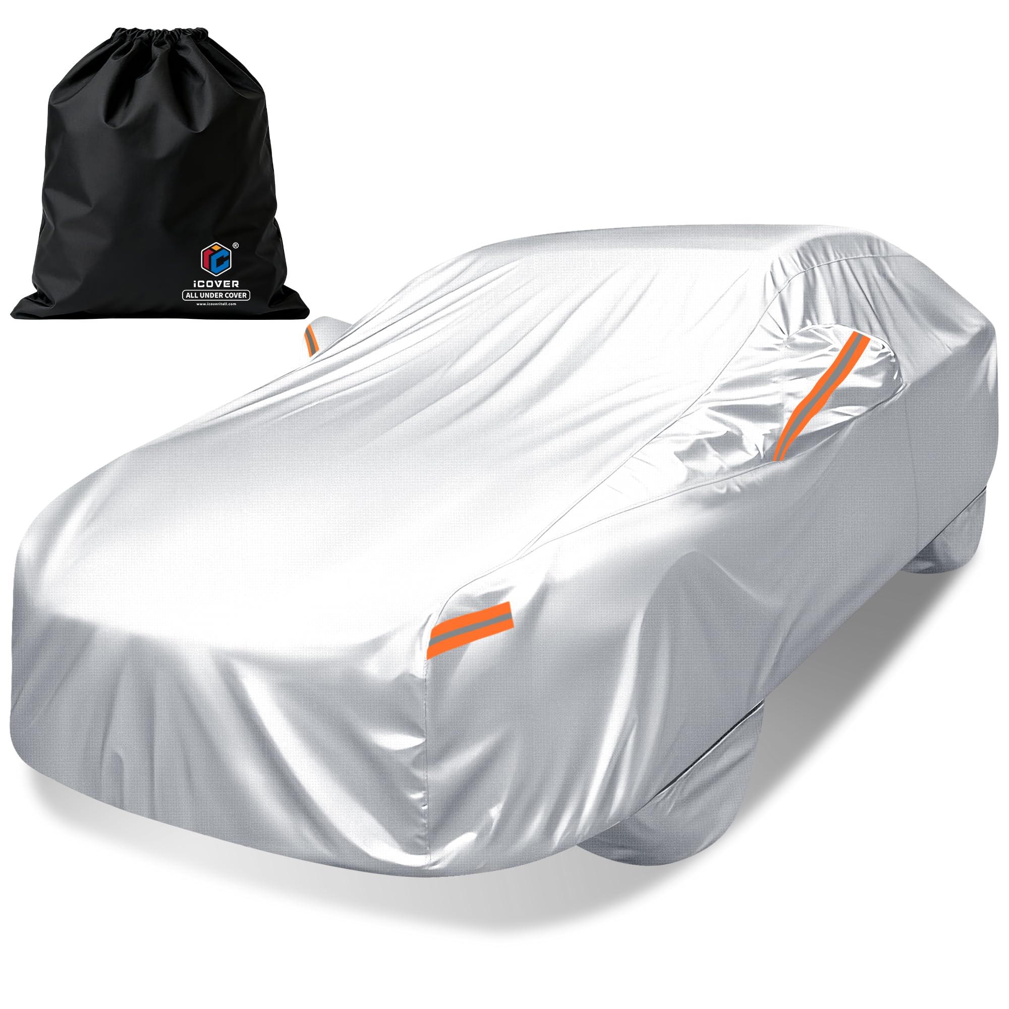 iCOVER Car Cover Waterproof All Weather Car Covers for Toyota Camry Honda Accord BMW 5 Series Mercedes E-Class