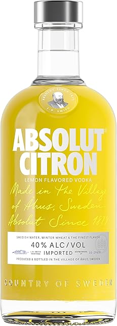Absolut Citron Lemon Flavoured Swedish Vodka, 70 cl