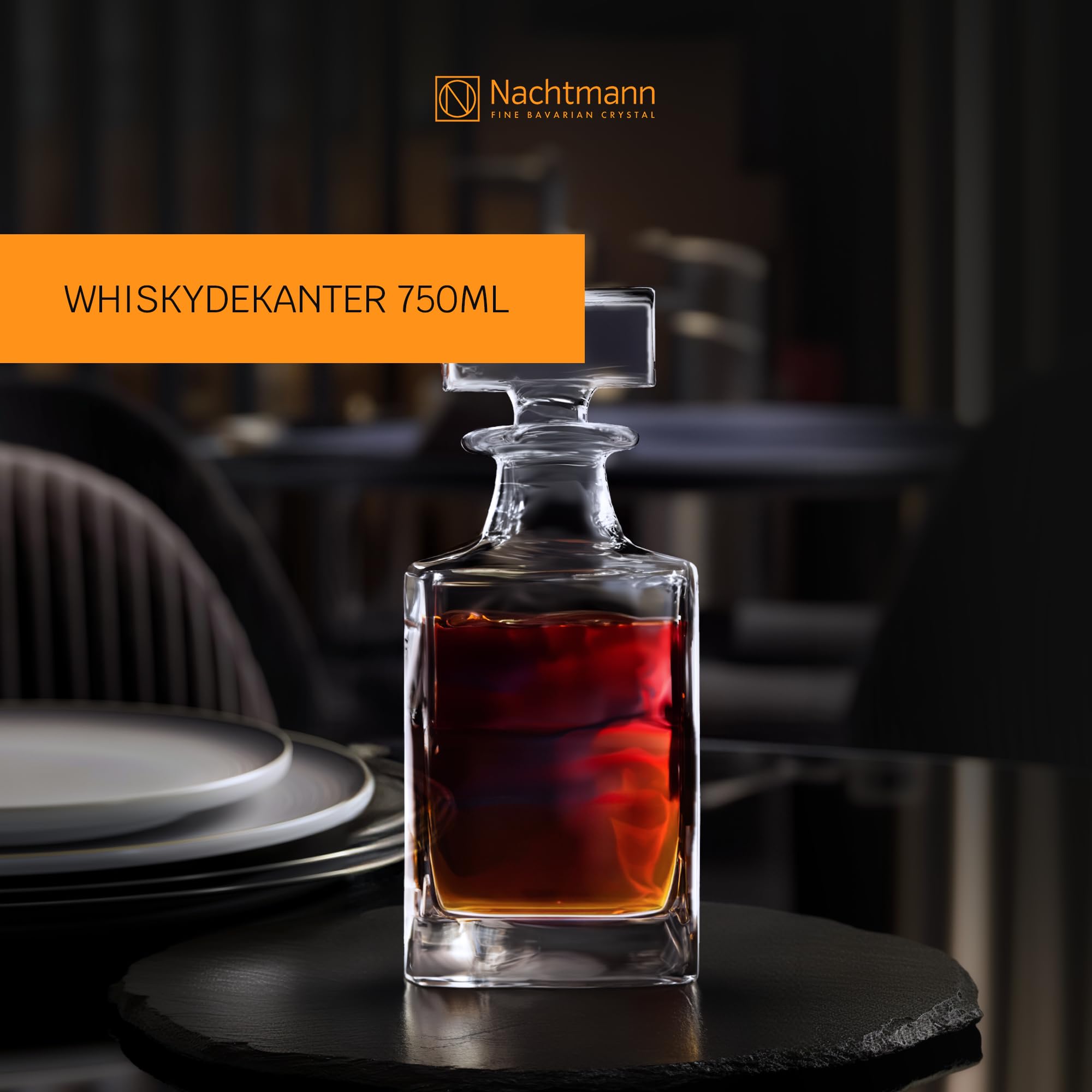 Spiegelau & Nachtmann Whisky Bottle – 0.75 L, Crystal Glass, Paola Julia 8055