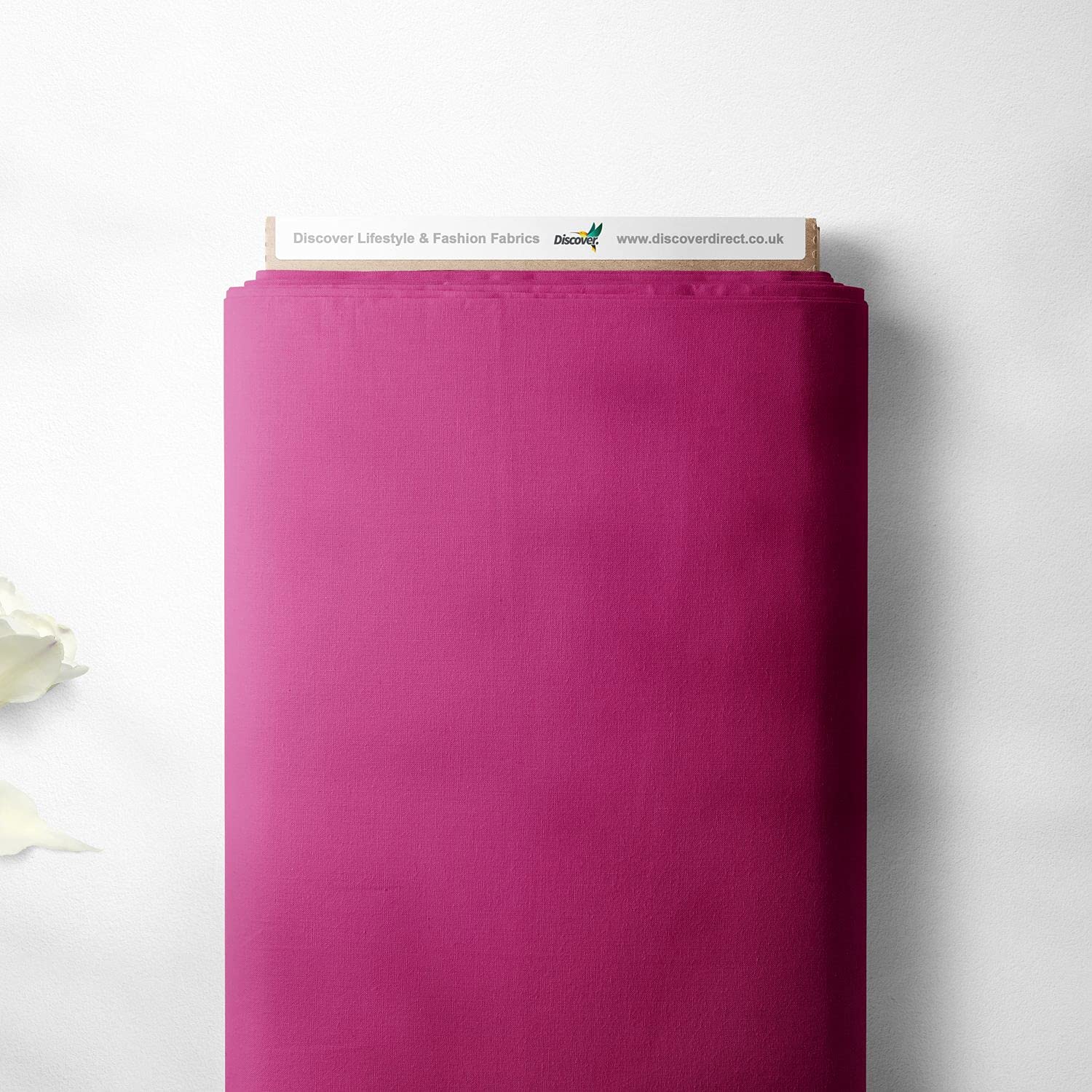 Discover Lifestyle & Fashion Fabrics Raspberry 100% Cotton Organic Premium Plain Solid Colours Sewing Quilting Craft Fabric | 44" - 112 Cm Wide (Per Quarter, )