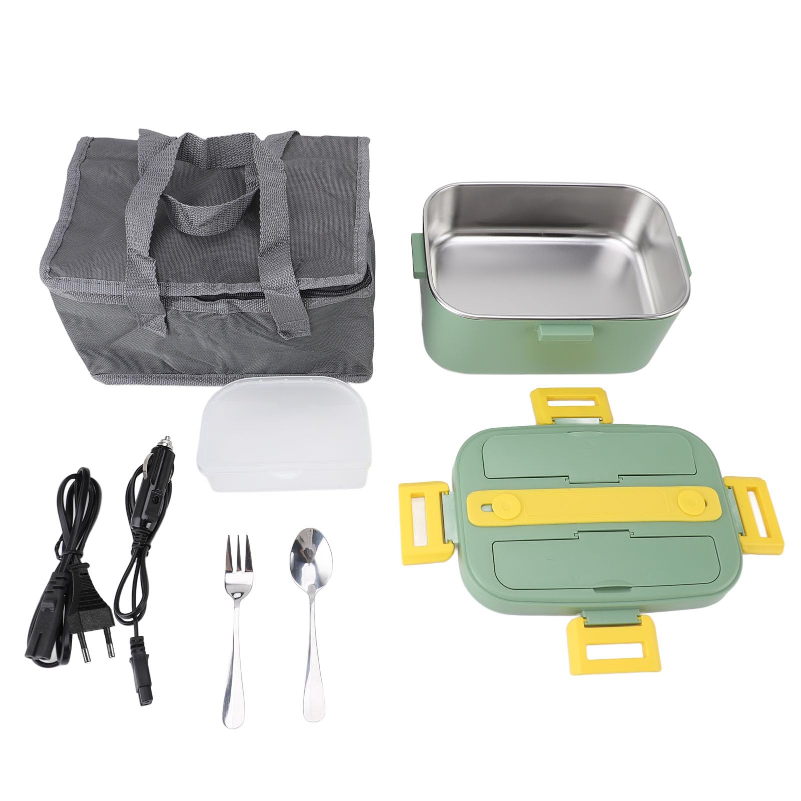 Yunir Boîte à Déjeuner électrique Chauffante, 1,8 L, Chauffage à Circulation à 360 Degrés, Boîte à Déjeuner Chauffante Portable pour école, Bureau, Voiture, Camion avec Récipient