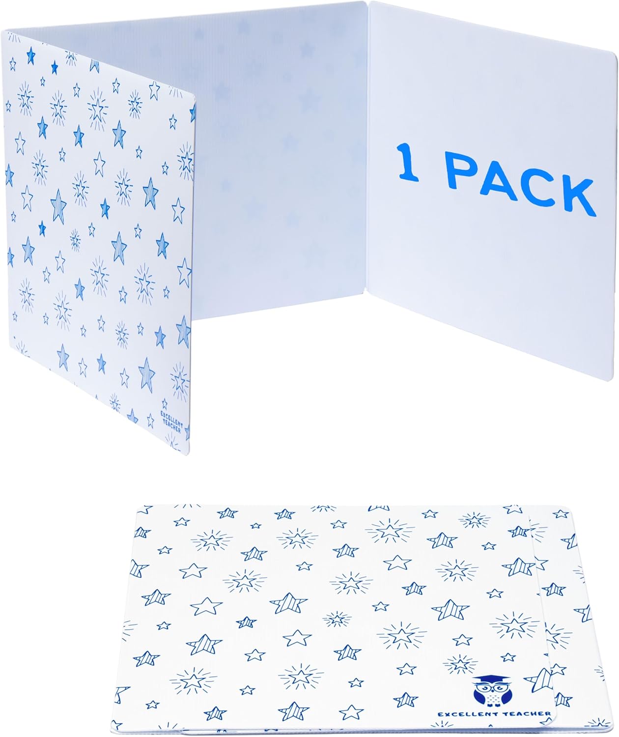 25 Plastic Privacy Folders for Students — Durable — Black Desk Dividers for Students, Easy-Store Privacy Shields for Student Desks, Testing for Classroom, Test Dividers