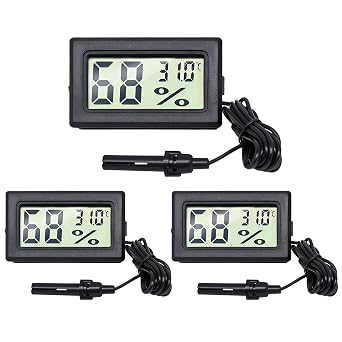 3 Pack Digital Thermometer Hygrometer, Temperature Humidity Gauge Meter