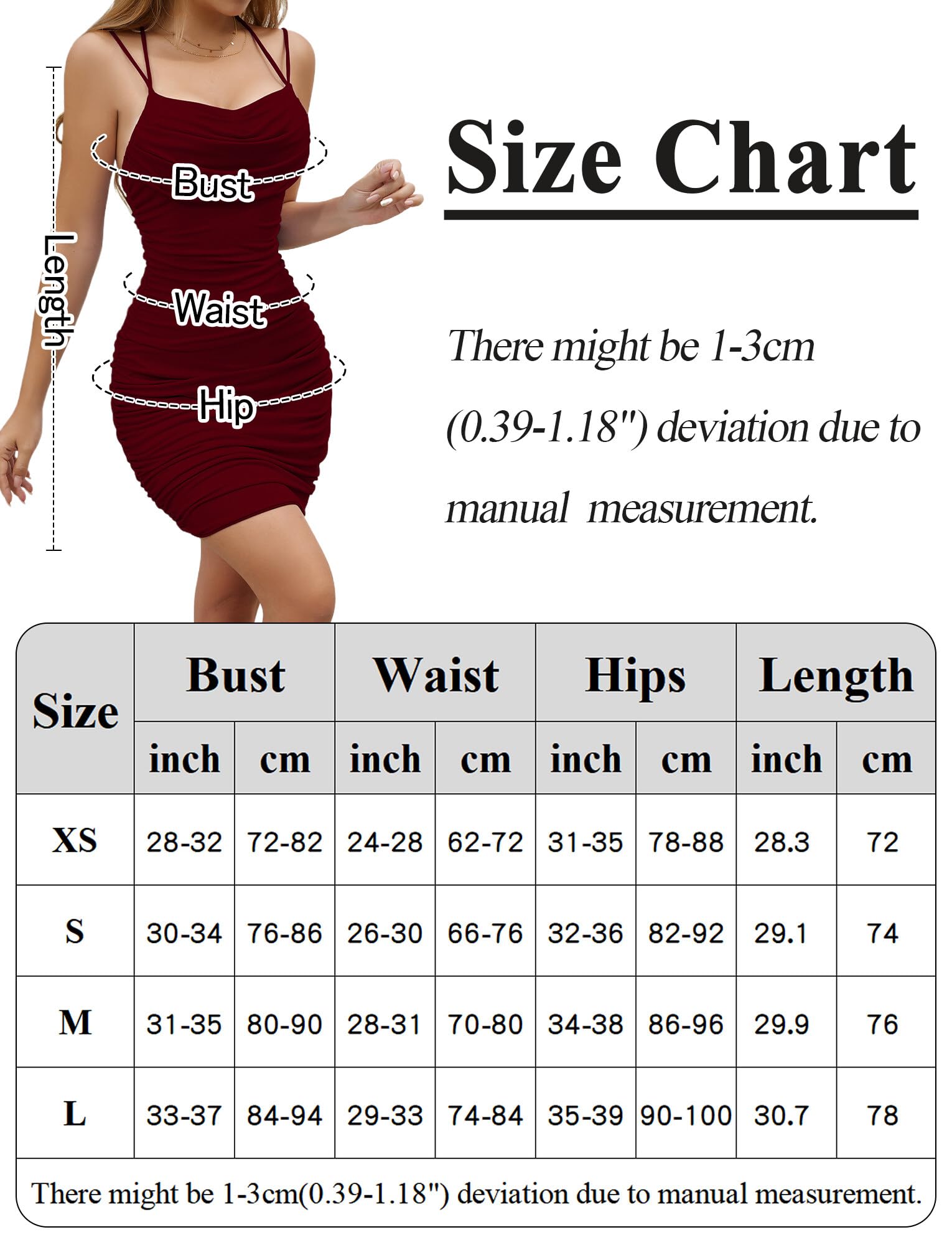 SEAUR Vestido ajustado para mujer, vestido corto con tirantes delgados, vestido de verano fruncido, vestido de fiesta de discoteca, XS, S, M, L