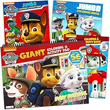 Paw Patrol Coloring and Activity Book Set ~ Bundle Includes 4 Paw Patrol Books with Bonus Stickers ~ 384 Pages Total