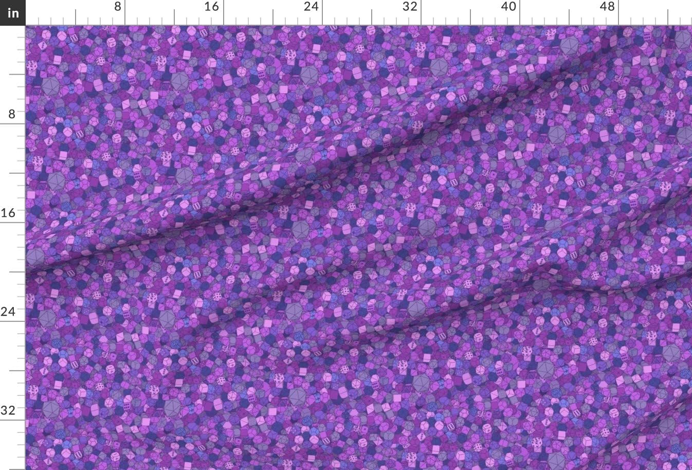 Spoonflower Fabric - Dice Purple Nerd Playing Games Printed on Minky Fabric by The Yard - Sewing Baby Blankets Quilt Backing Plush