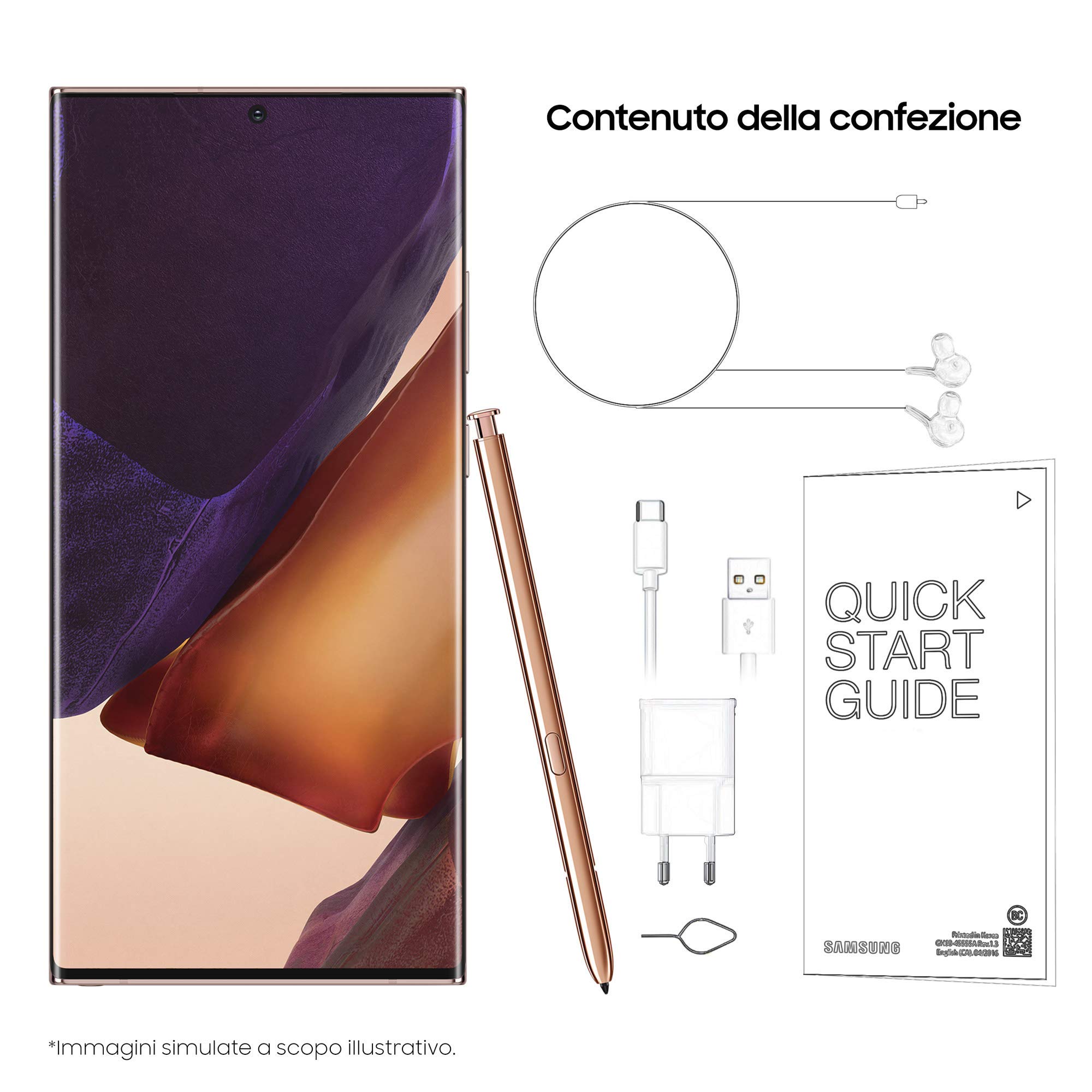 Samsung Galaxy Note20 Ultra 5G Smartphone, 6.9 pollici, 3 Fotocamere, 256Gb, Ram 12Gb, Sim+Esim, Mystic Bronze (Ricondizionato)