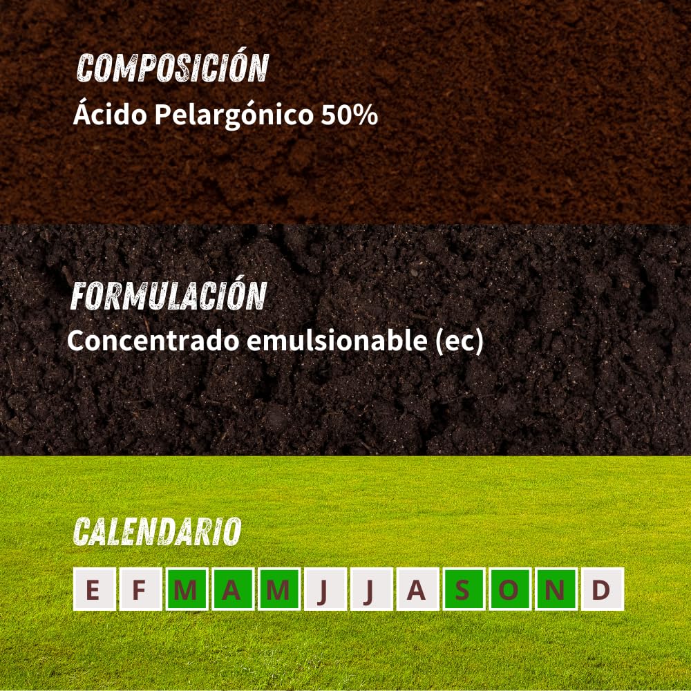 VITHAL Garden Herbicida Total Ultra Concentrado 500 ml - Acción Rápida en 15 Minutos, Eficaz Contra Malas Hierbas y Musgos - Activo 100% Natural, Hasta 250 m², Uso Todo el Año