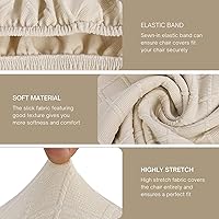 Vista 2 de SearchI - Juego de 4 fundas para taburetes de bar de jacquard, fundas elásticas y lavables para taburetes de bar, fundas para sillas de altura