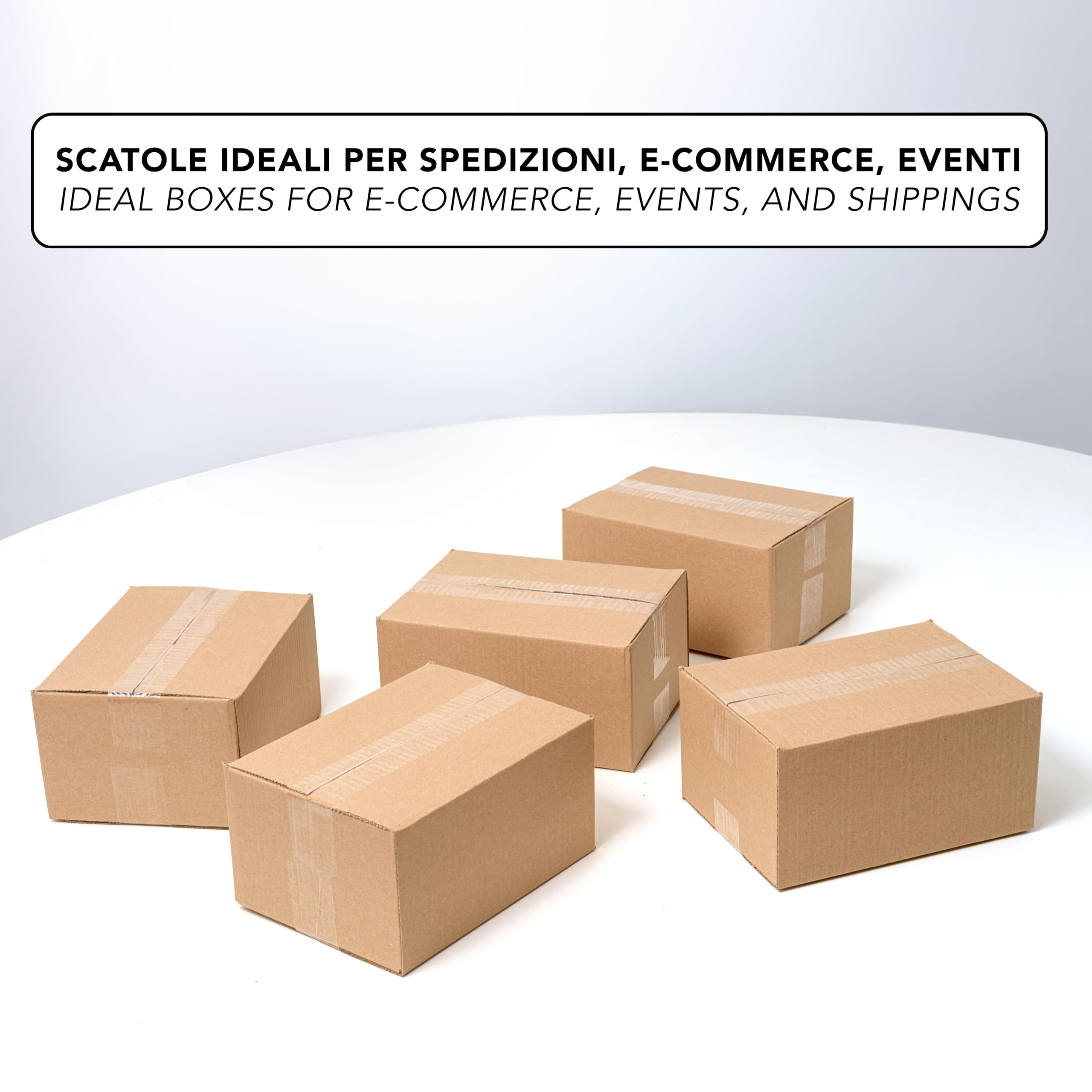 IPEA Boîtes en Carton 25 x 18 x 12 cm 10 Pièces pour Expéditions E-Commerce Emballage