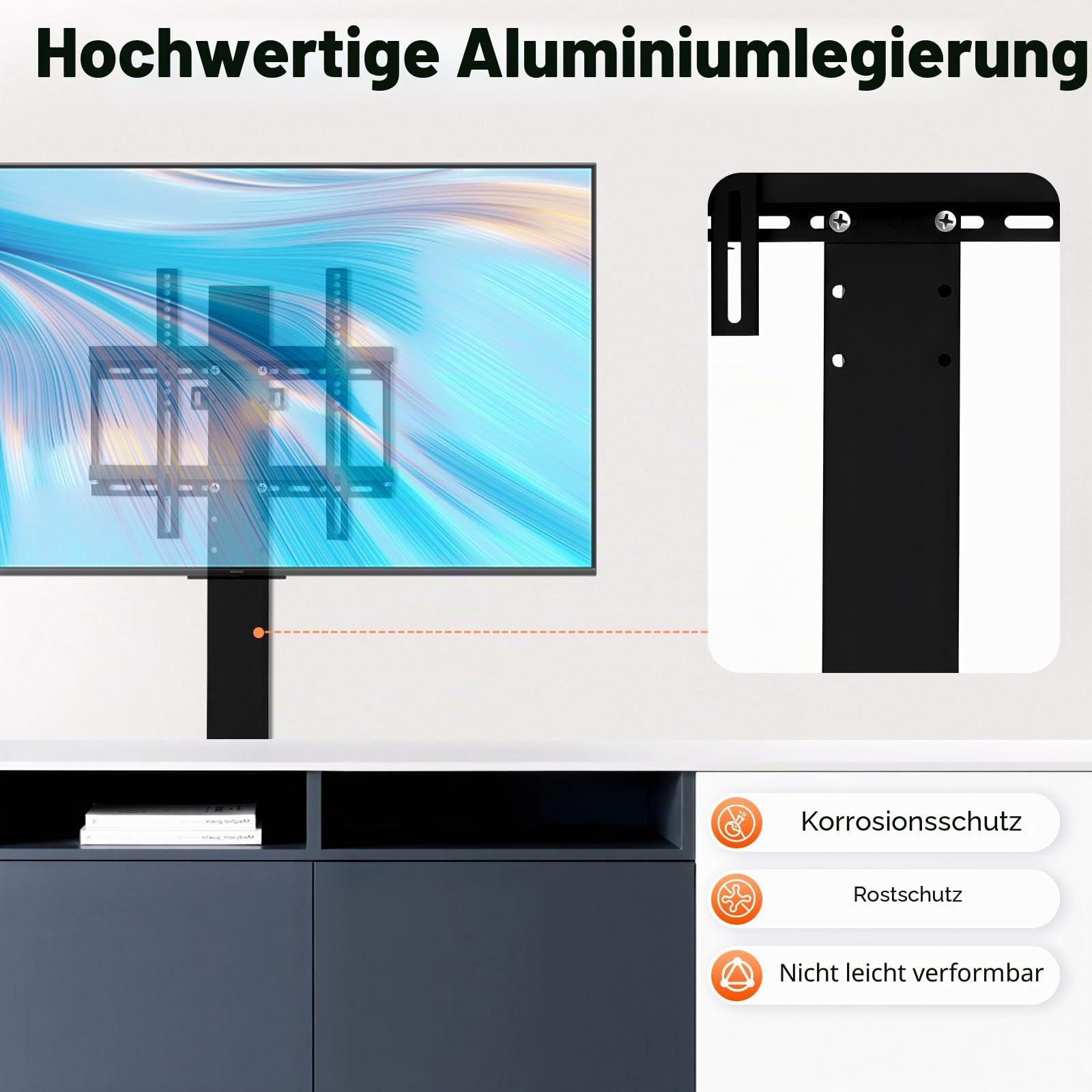 Motorisierter TV-Lift 220V Intelligente Steuerung TV-Ständer mit Fernbedienung, Höhenverstellbar Tischständer TV Lift Elektrisch für Die Meisten 26-57 Zoll Fernseher Plasma Verwendet Werden