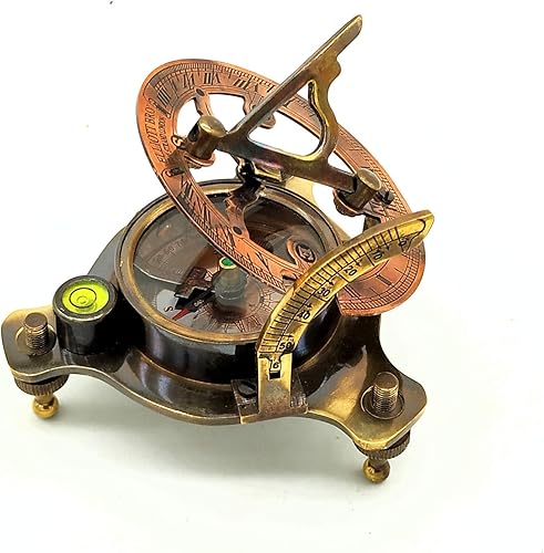 Miniatura 6 de Brújula de reloj de sol, vintage marino del oeste de Londres antiguo de 2.5 pulgadas, brújula de reloj de sol de latón antiguo de 2.5 pulgadas,