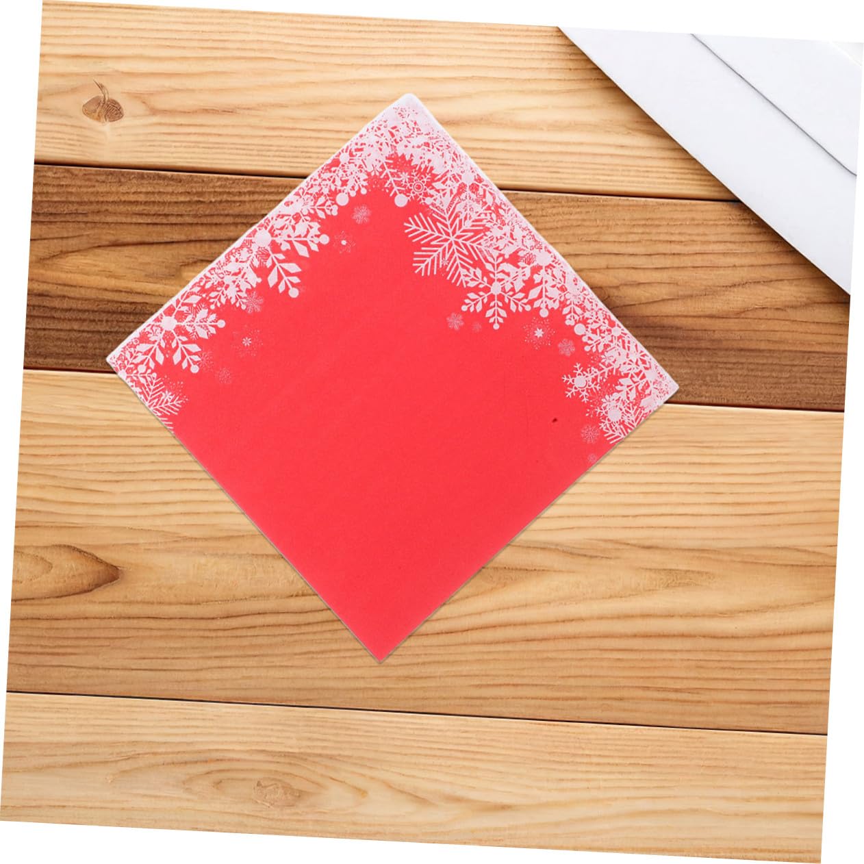 Healvian 120piezas Servilletas Desechables Rojas Copos Papel para Fiestas Navideñas Decoración de Mesa Elegante para Cenas y Celebraciones