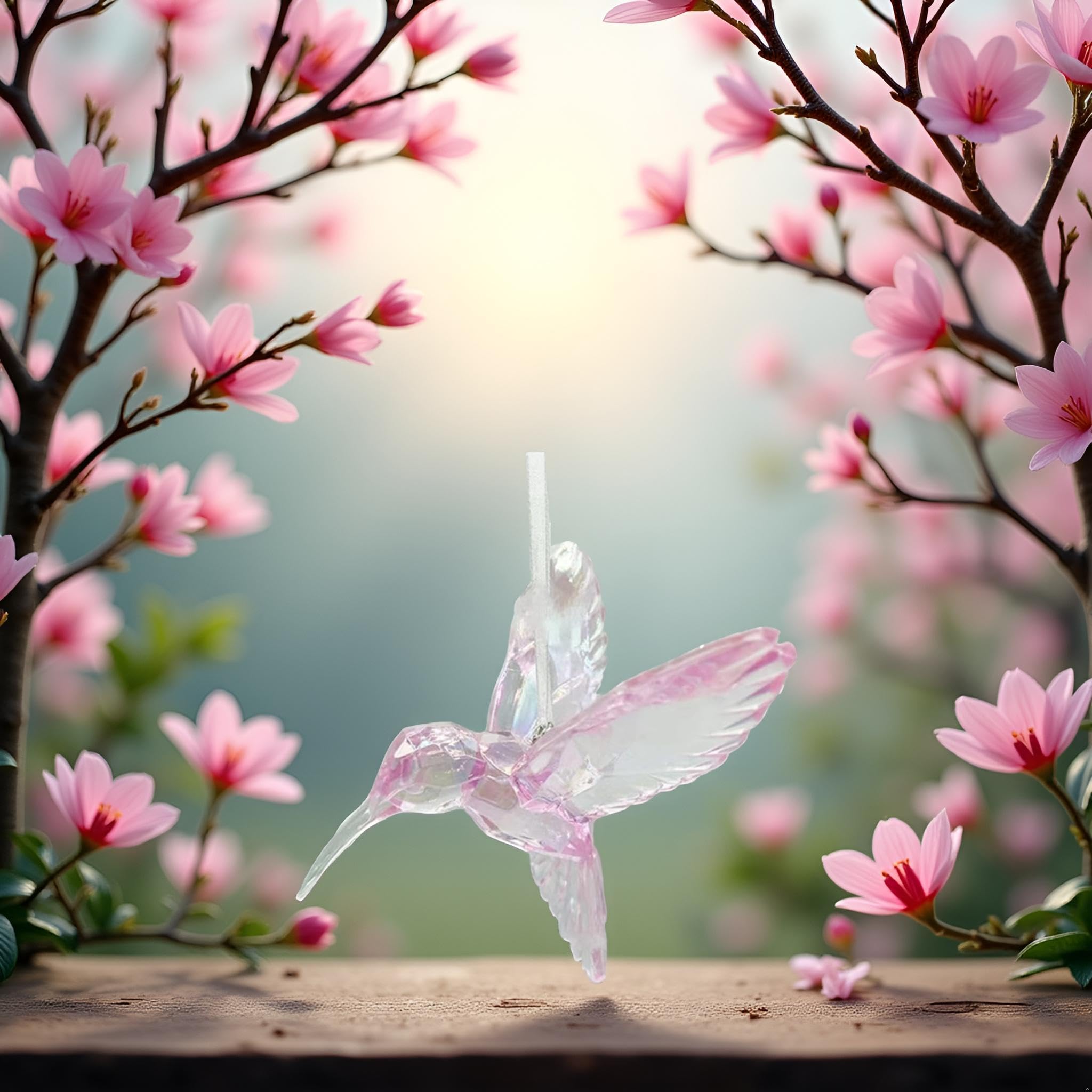 Amazon.com: 1Pc Pink Hummingbird Ornament Acrylic Crystal Glass