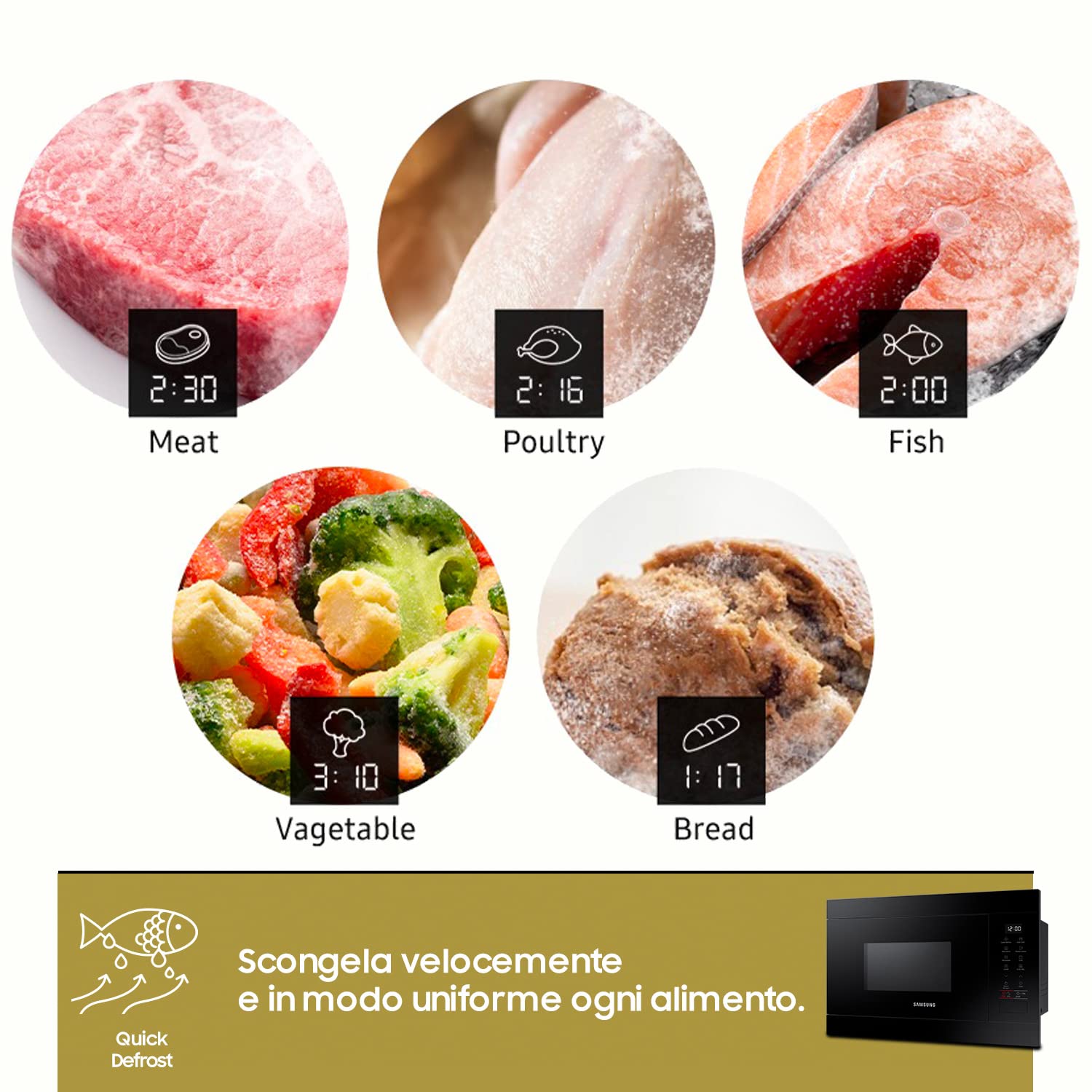 Samsung MG22M8254AK/E1 Microonde di Integrazione 22L 850W/Grill 1100W Nero