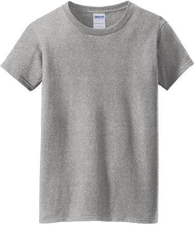 Gildan Blank T-Shirt - Unisex Style 5000 Adult Sports Grey