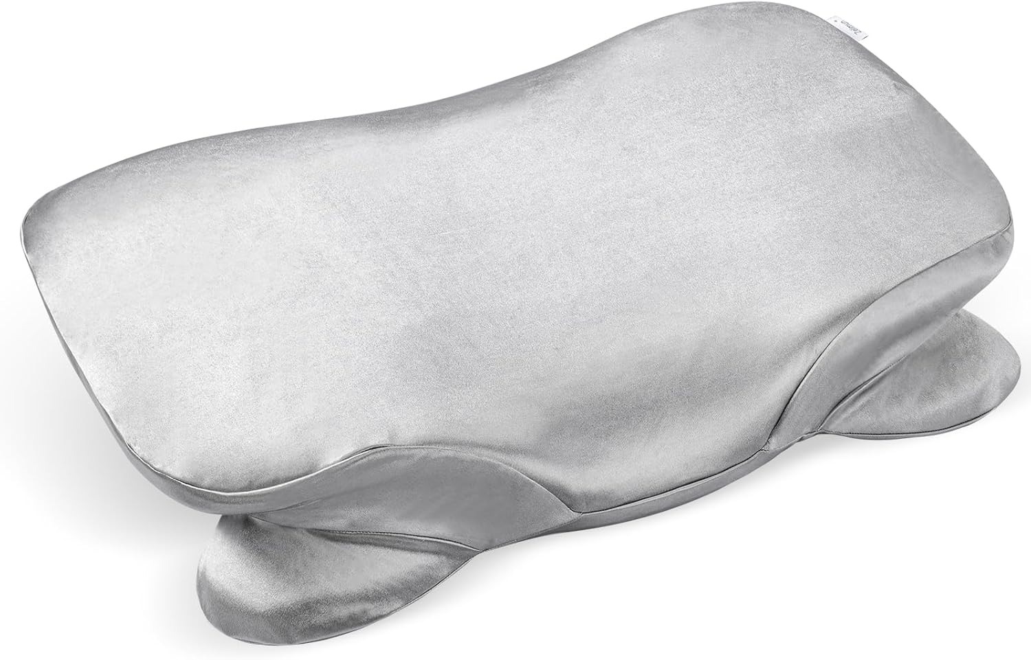 Thickened Satin Pillowcase for Zelimun Cervical Pillow, Contour Pillow Case, Smooth & Soft Pillowcase for Sleeping Pillow, Grey Pillow Cover with Zipper