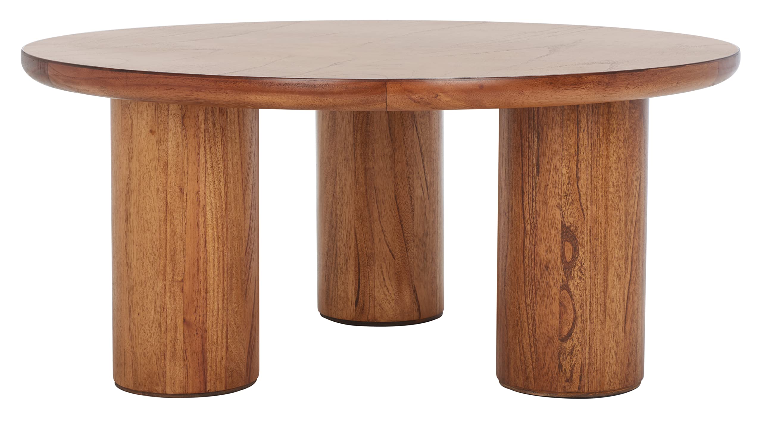 SAFAVIEH Home Collection Mork Modern Rustic Natural 3-Leg Round Wood Coffee Table