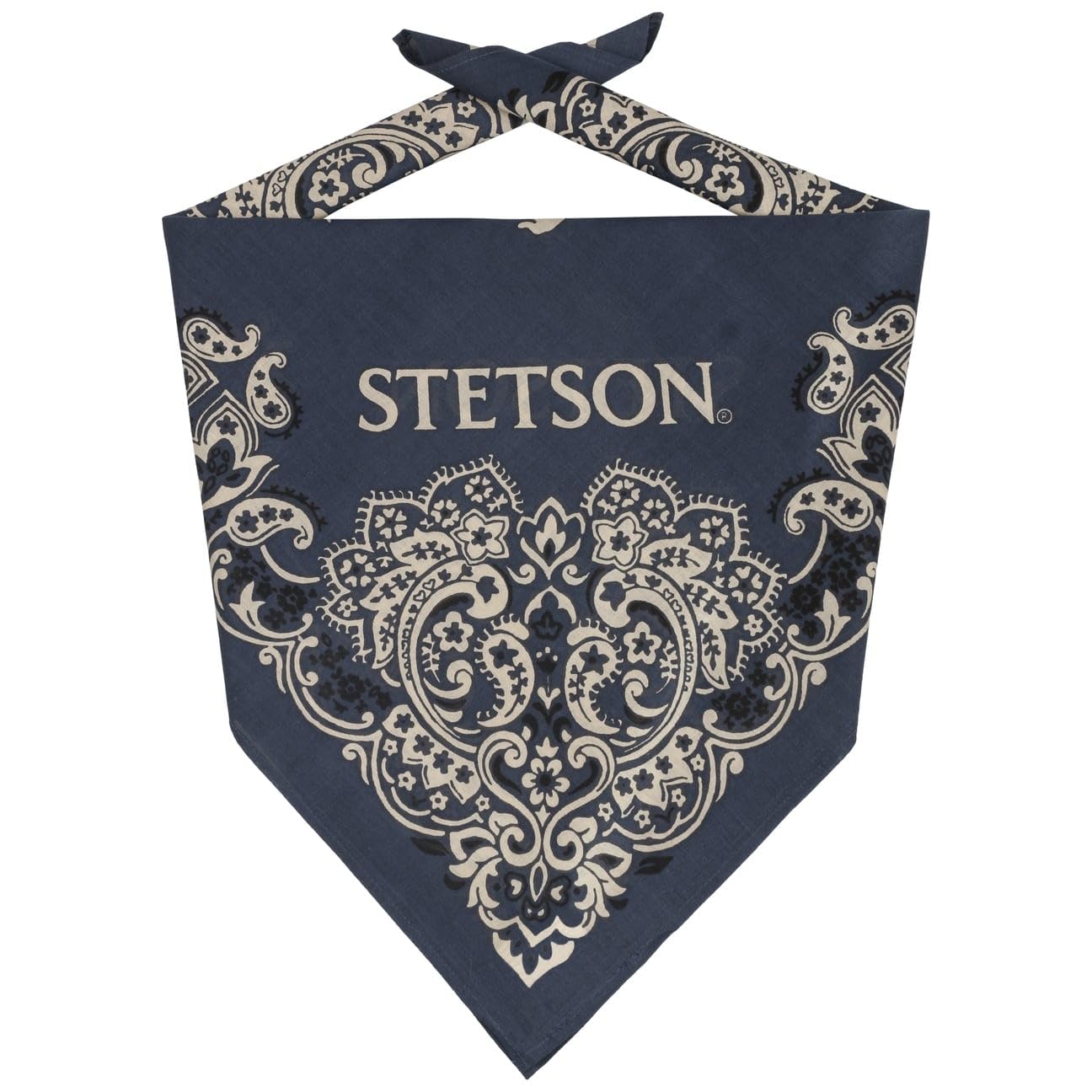 Stetson Women's Blue Paisley Cotton Bandana Classic Pattern Unisex Summer Winter