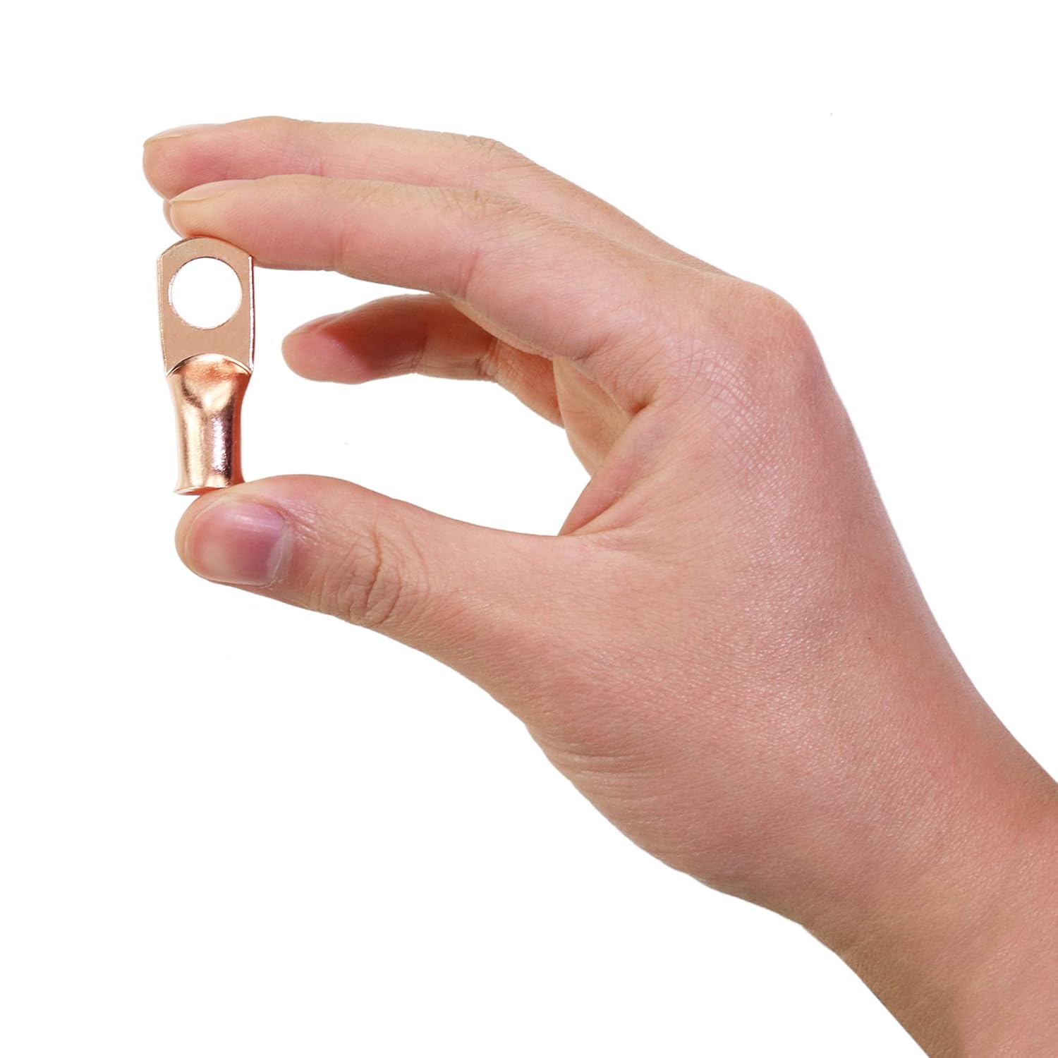 100PCS Battery Copper Terminal Connectors Cable Ring Lugs Kit, AWG8 6 4 2 1/0 Gauge 5/16 3/8 Crimp Wire Ends with 3:1 Heat Shrink Tubing Assortment