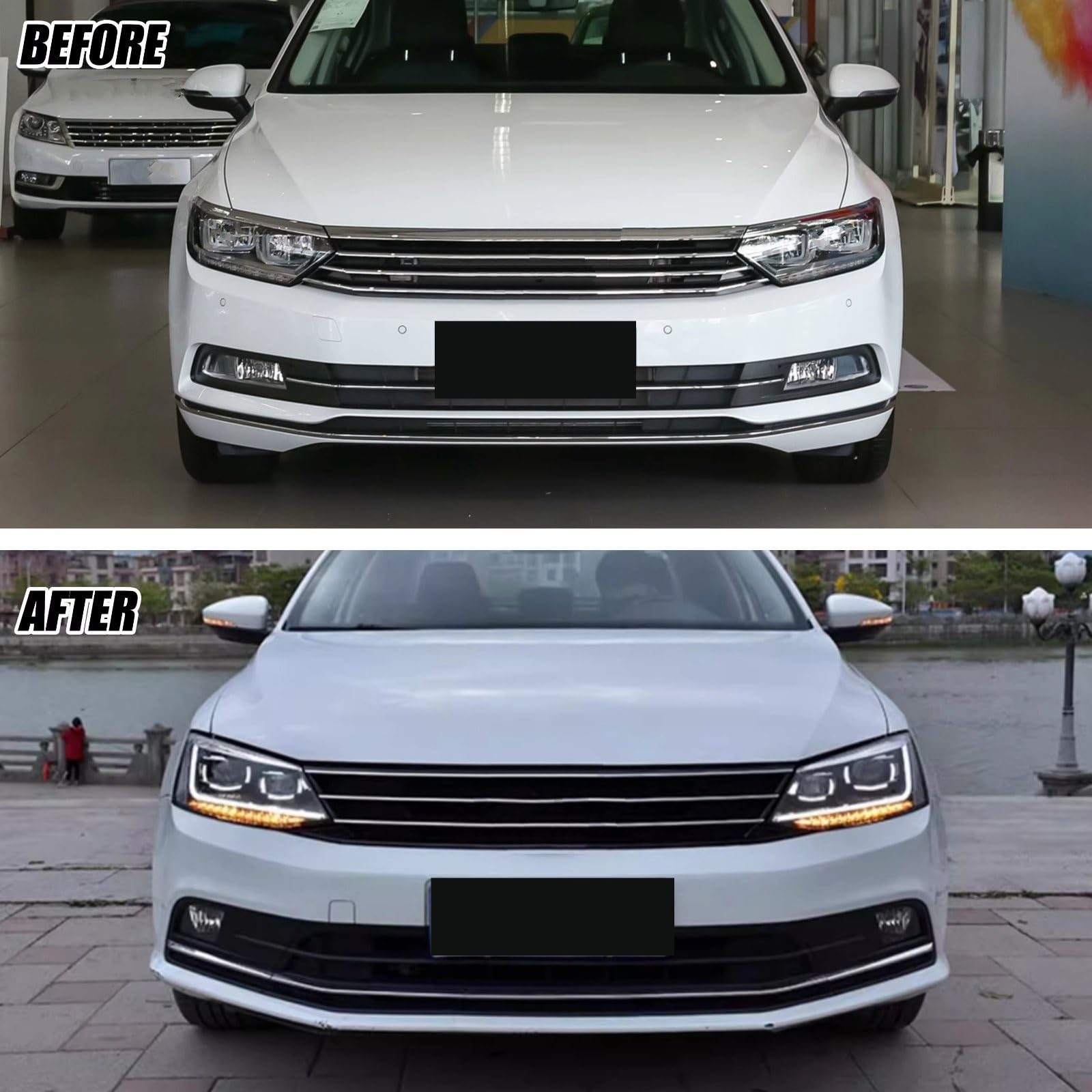 Faro Fanale Anteriore Per Passat B8 2014-2018 Proiettore A Matrice Sequenziale Indicatori Di Direzione Anteriori Coppia Fari A LED Luce Marcia Diurna