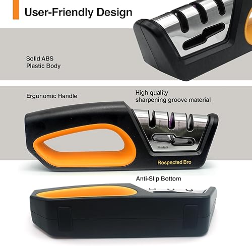 Miniatura 6 de Afilador de cuchillos y tijeras 4 en 1, herramienta de afilador de cuchillos de cocina de alta calidad, ayuda a preparar cuchillas de restauración y