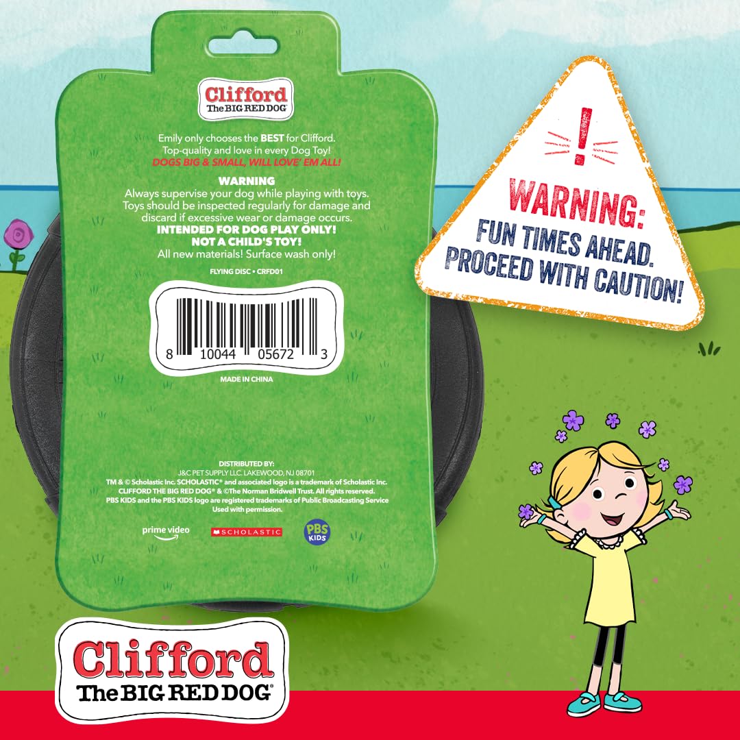 Clifford® Frisbee giocattolo per cani, frisbee per cani, durevole per masticatori aggressivi, frisbee in gomma resistente di qualità per cani da recupero, lancio e rimorchiatore
