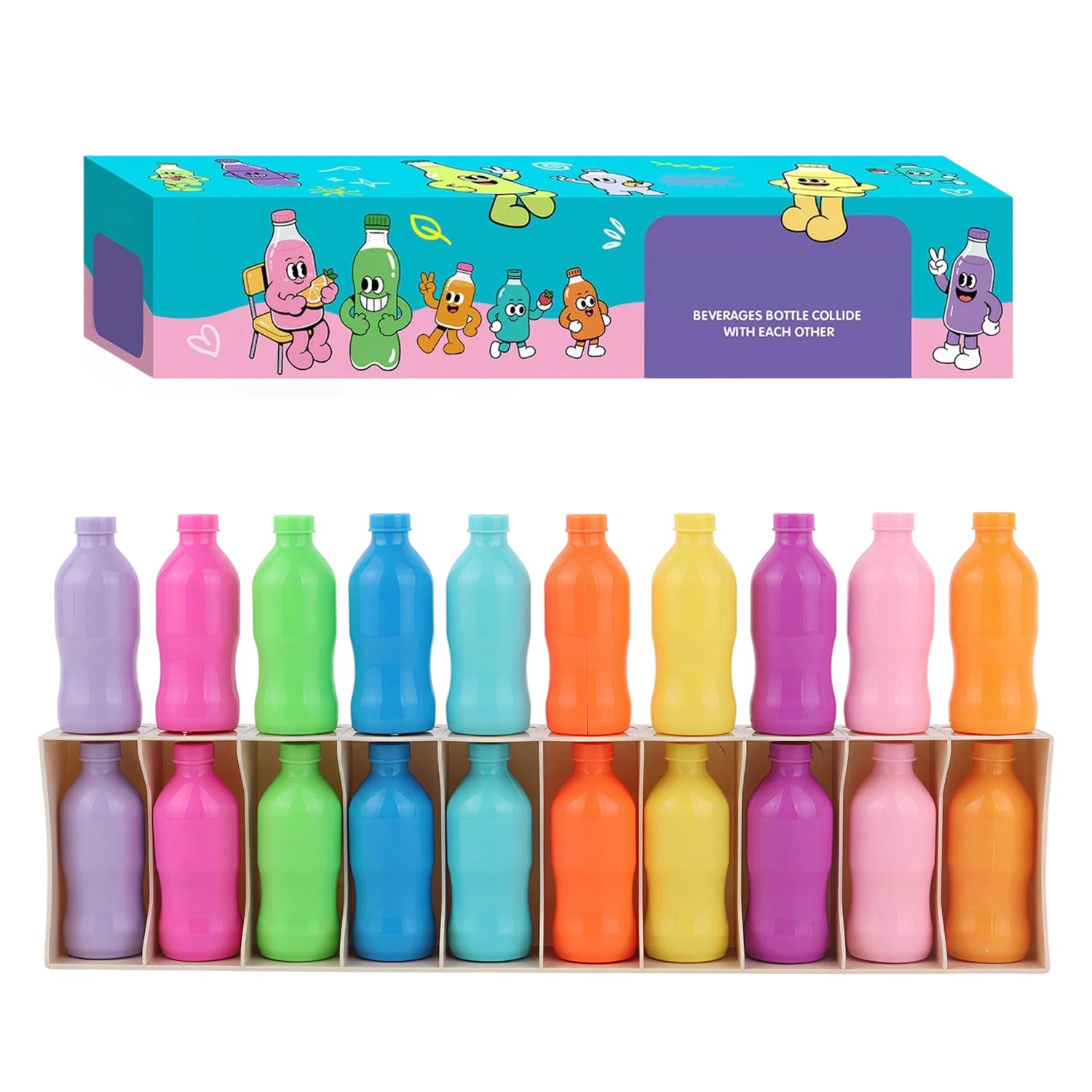 Qubitly Funny Bottle Flip Challenge Game, Multi Person Interaction Bottle Flip Game, Popular Group Games for Parties & Birthday Celebrations, Ideal Educational Toys Gifts for Kids & Adults