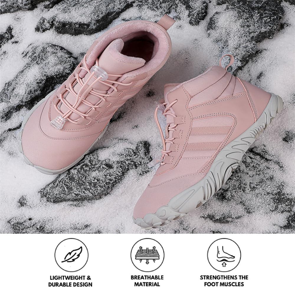Barefoot Shoes Winter,Snow Boots for Women & Men,Warm Fur Lined Waterproof Snow Sneakers Lightweight Non-Slip Snow Boots