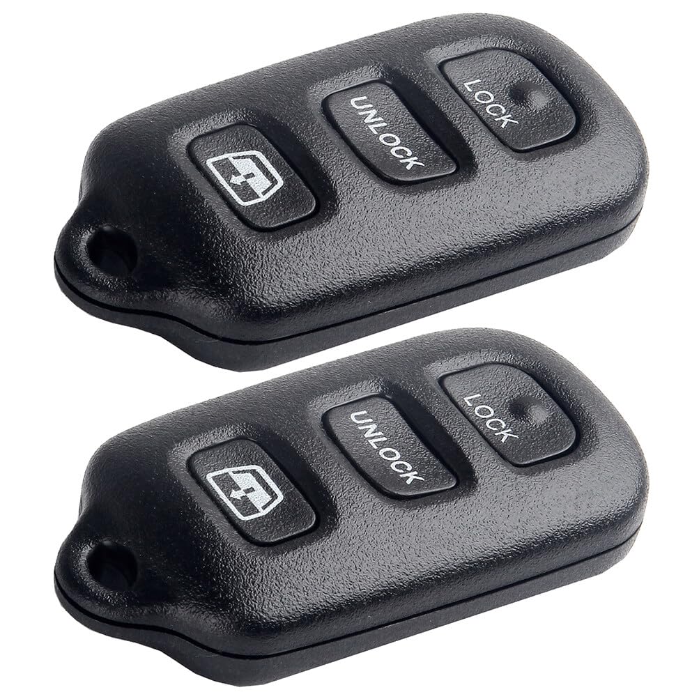 ECCPP HYQ12BBX Keyless Entry Car Key Remote Fob Replacement for 99-2009 for T oyota 4Runner/ 98-1999 for T oyota Avalon/ 01-2007 for T oyota Sequoia (3 Buttons) HYQ12BBX HYQ12BAN HYQ1512Y Set of 2
