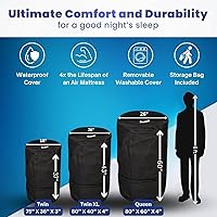 Vista 5 de Hazli Matrix AirCell - Colchón enrollable de espuma viscoelástica para adultos, tapete portátil de espuma para dormir, colchoneta de dormir