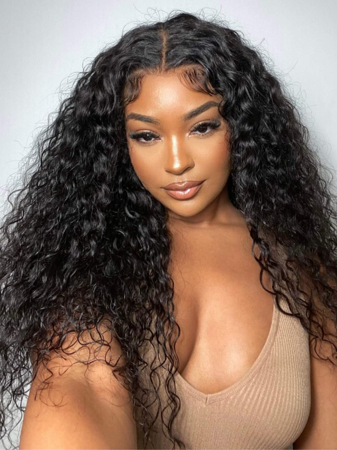 Beauty Forever Bye Bye Knots Glueless Wig Human Hair 7x5 Water Wave Wear and Go Lace Front Wig Pre Cut HD Lace Pre Plucked Invisible Knots Drawstring Wig with B