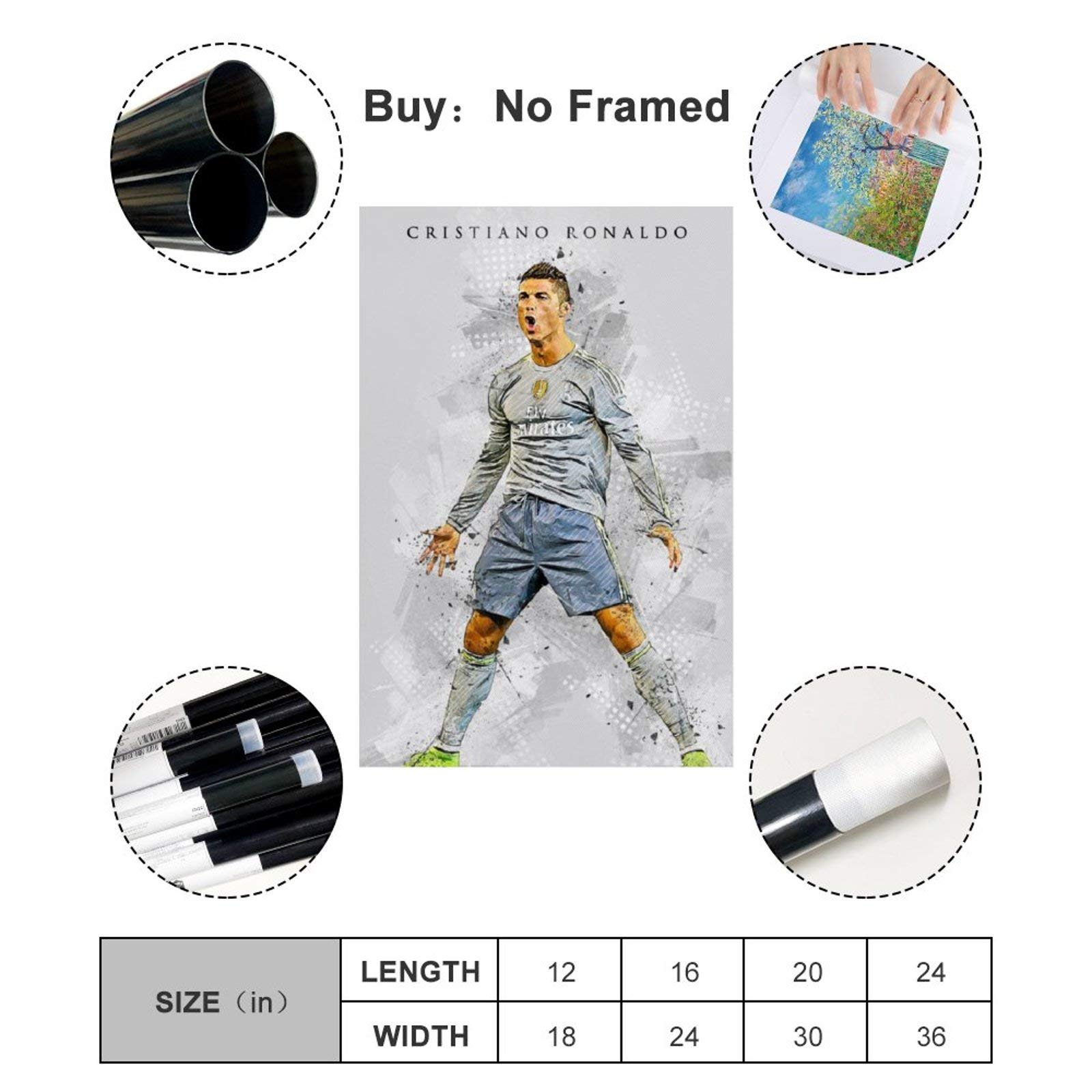 DSGFR Cristiano Ronaldo 13 Affiches Superstar Football Peinture Décorative Toile Art Mural Salon Affiches Peinture Chambre 20x30 pouces (50x75cm)
