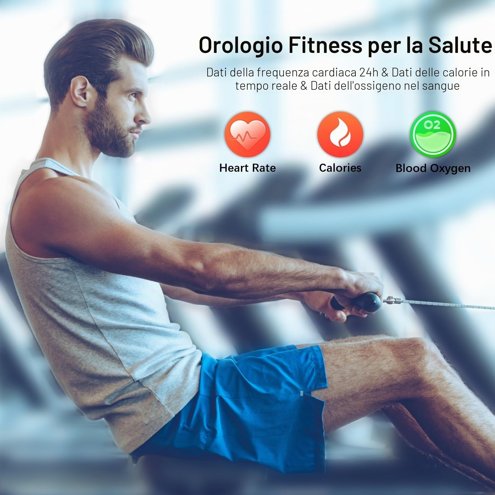 Smartwatch Uomo con Chiamate e Assistente Vocale, 1.85" Orologio Smartwatch Uomo con Contapassi, Cardiofrequenzimetro, Sonno, Impermeabil IP68 Orologio Fitness Uomo Notifiche Messaggi per Android iOS