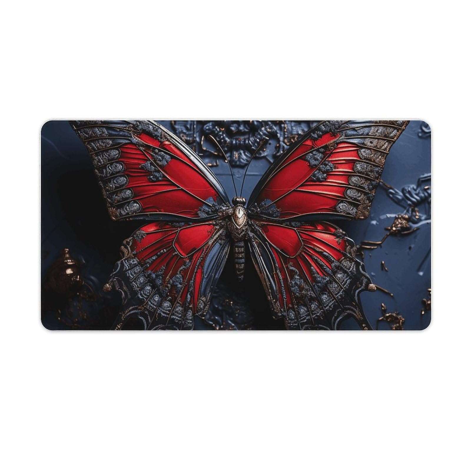 Tapis de souris de grande taille premium et imperméable papillon - 8