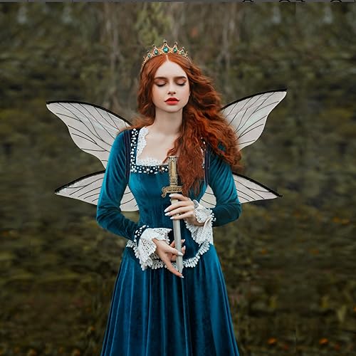 Miniatura 2 de Yieeonc Alas de hadas para adultos, disfraz de hada de mariposa para mujeres y niñas, disfraz de hada para niños, accesorios de cosplay de Halloween