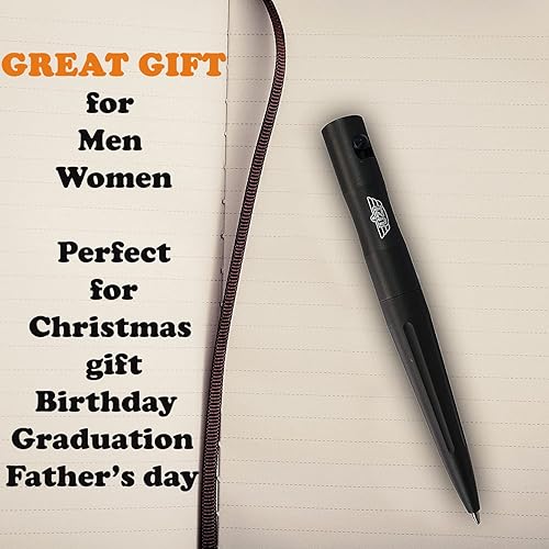 Miniatura 7 de Uzi Paquete combinado de bolígrafo táctico y perno de acción, paquete combinado negro y metal de pistola recargable, ultra duradero, ligero,