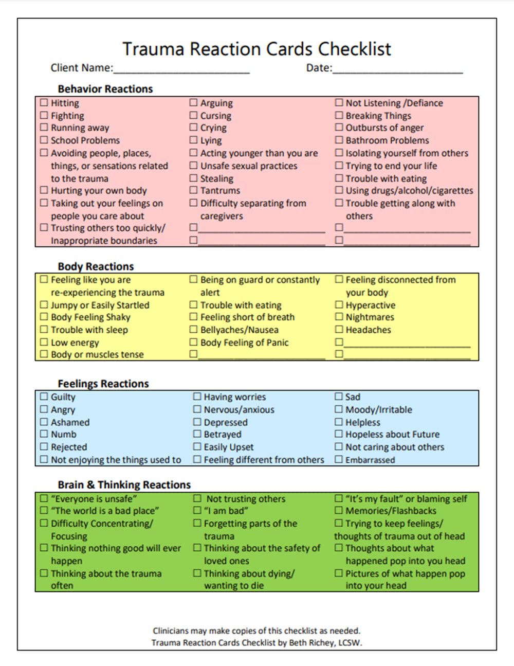Snapklik.com : Trauma Reaction Cards For Children & Adolescents