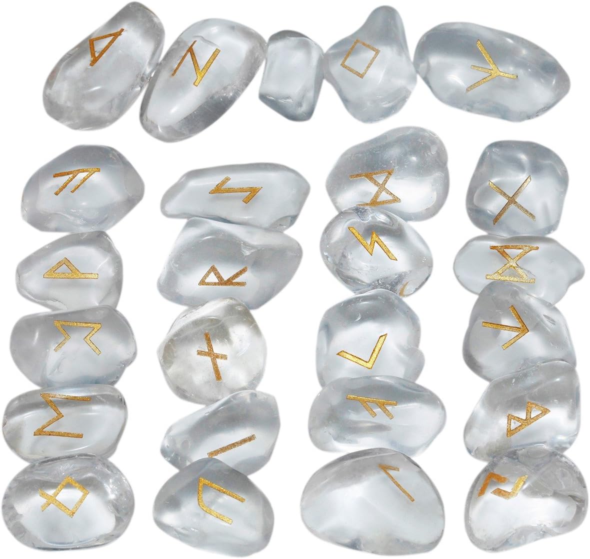 Amazon.com: mookaitedecor Rune Stones Set with Engraved Elder Futhark ...
