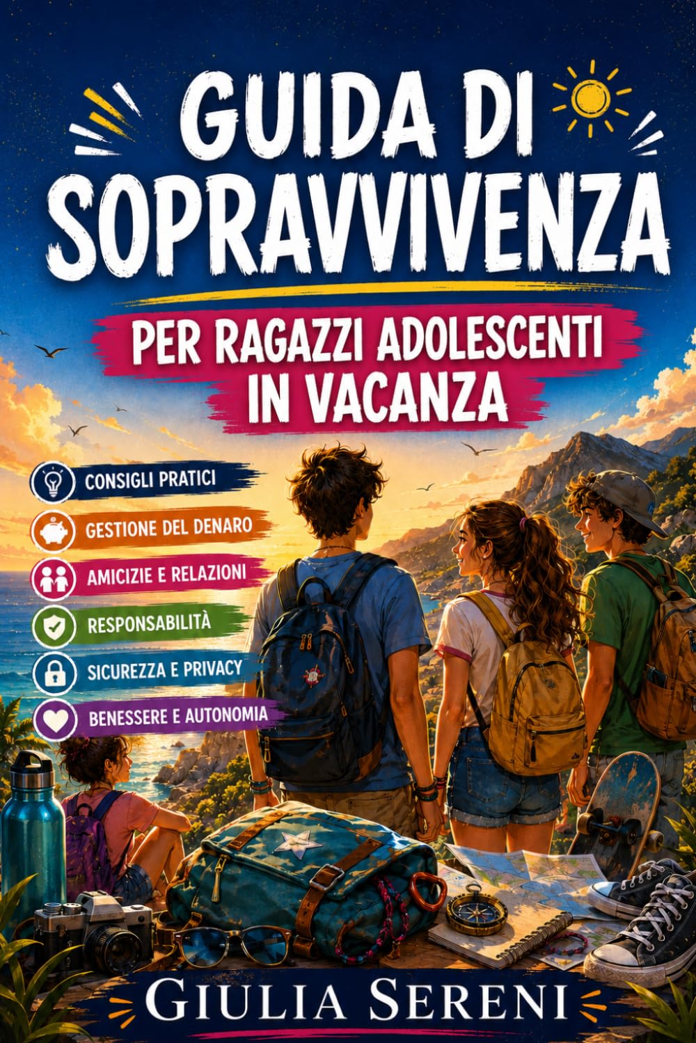 Guida di Sopravvivenza per Ragazzi Adolescenti in Vacanza: Manuale pratico per vivere viaggi, amici, famiglia, imprevisti, sicurezza, soldi, telefono e social con più autonomia e meno stress