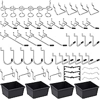 Vista 8 de Surtido de ganchos para tablero de clavijas, para organizar varias herramientas, con cubos de tablero perforado, 165 unidades, 80 de las cuales son