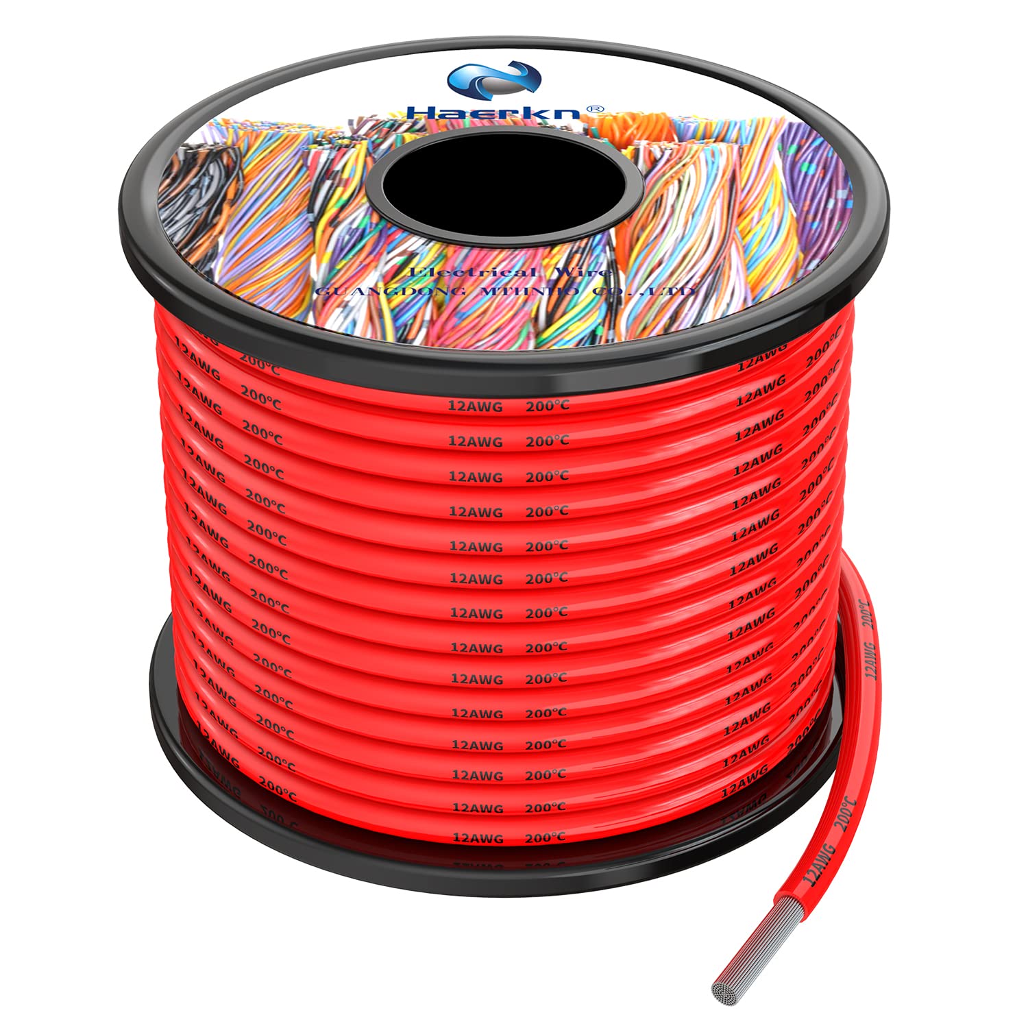 3.3mm² 12awg Fils électrique en Silicone Couleur Rouge 10 Mètres Cable fil de cuivre étamé multibrins Résistant à Haute Température