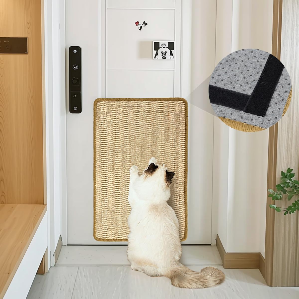 Tappetino Tiragraffi Per Gatti In Sisal Naturale | 50x30 Cm | Antiscivolo E Adesivo | Protezione Divani E Mobili - Foto 3