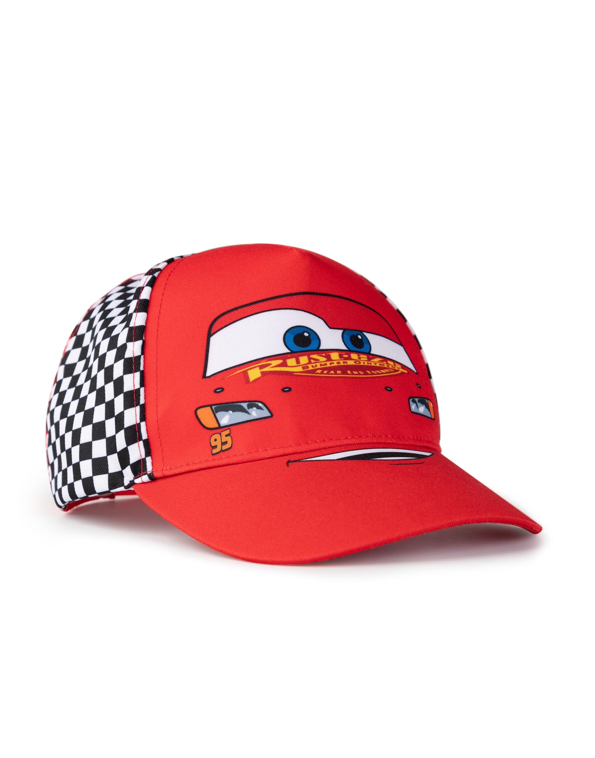 Vanilla Underground Boys Red Disney Cars Lightning Mcqueen Adjustable Curved Peak Cap (One Size)