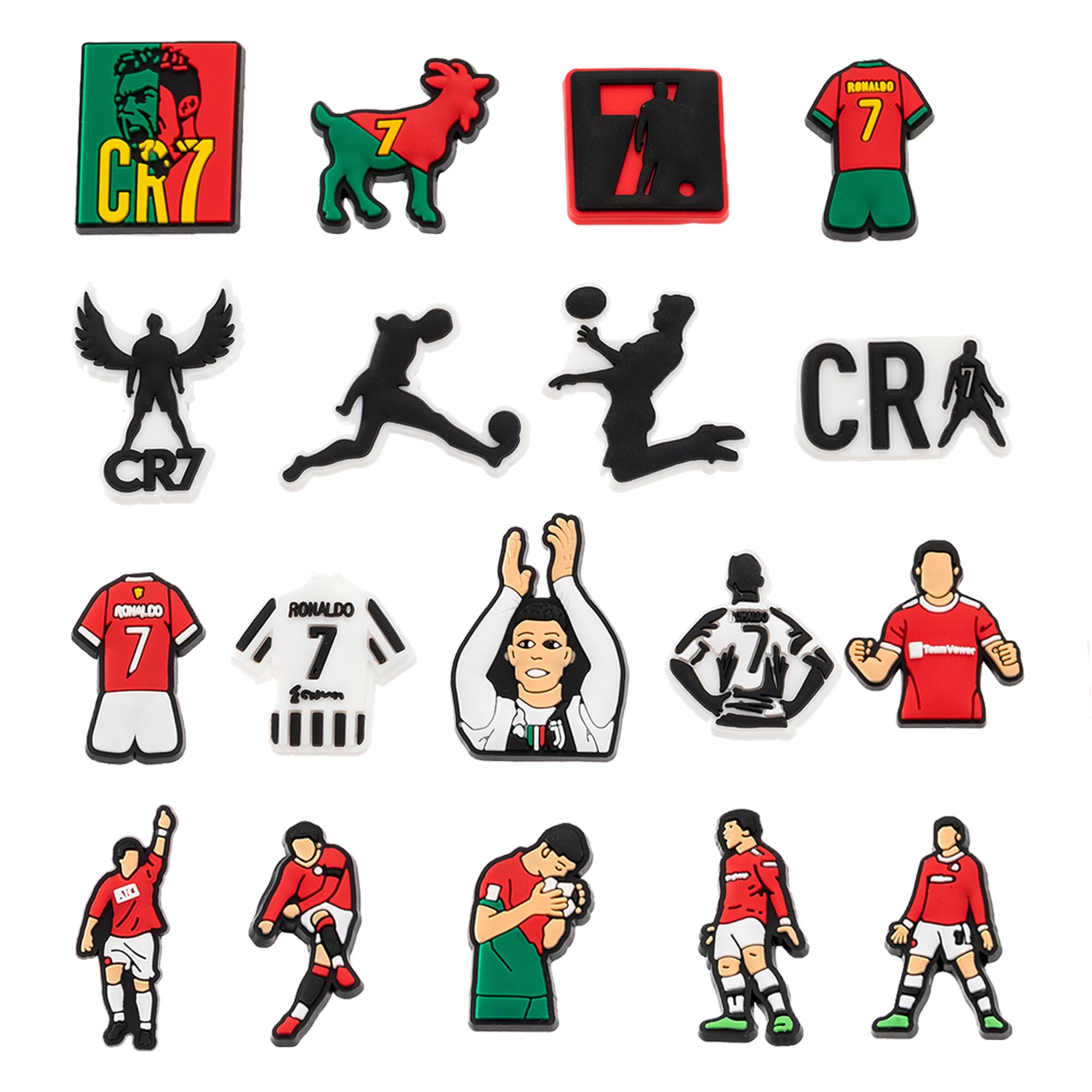 Football Shoe Charms Fit for Croc Clog Wristband Bracelet Accessories  Decoration Soccer Shoe Charms for Men Women Boys Teens Birthday Party Favor 