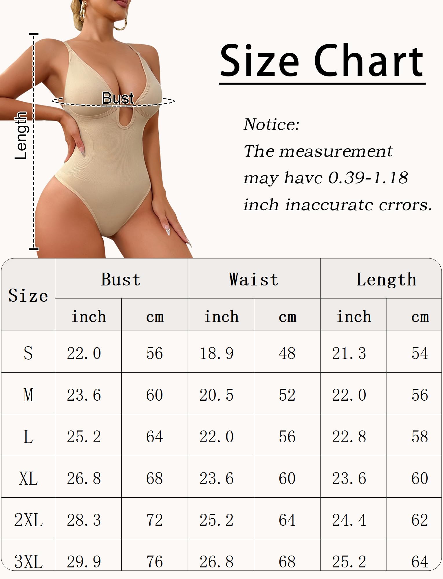Body da donna con scollo a V, sexy, modellante, morbido, elasticizzato, S-3XL
