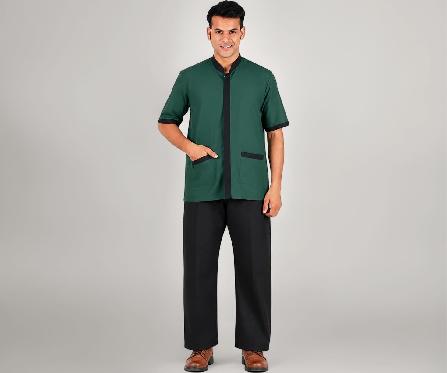 Uniform Set For Men Housekeeping, Hotel Staff, Hospital Staff Dress Set (Green)