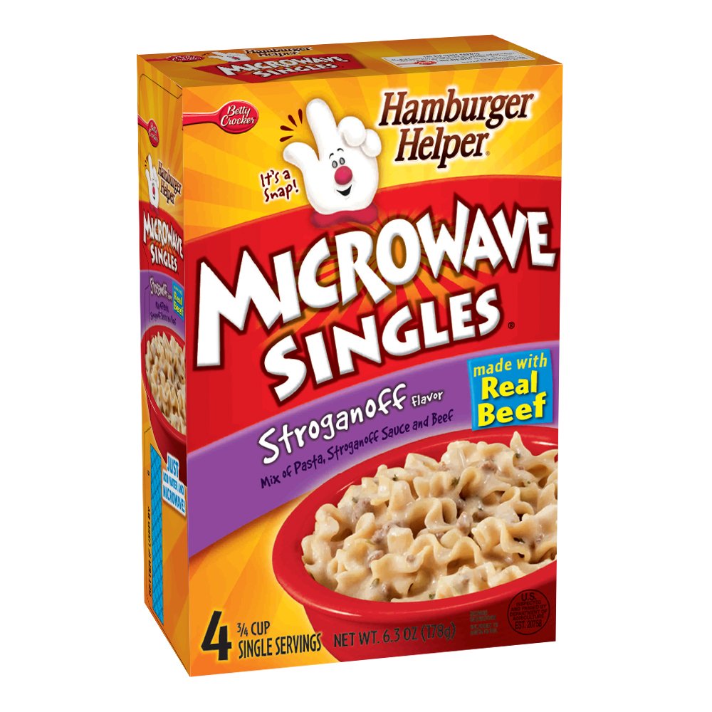 Hamburger Helper Microwave Singles, Stroganoff, 6.3Ounce