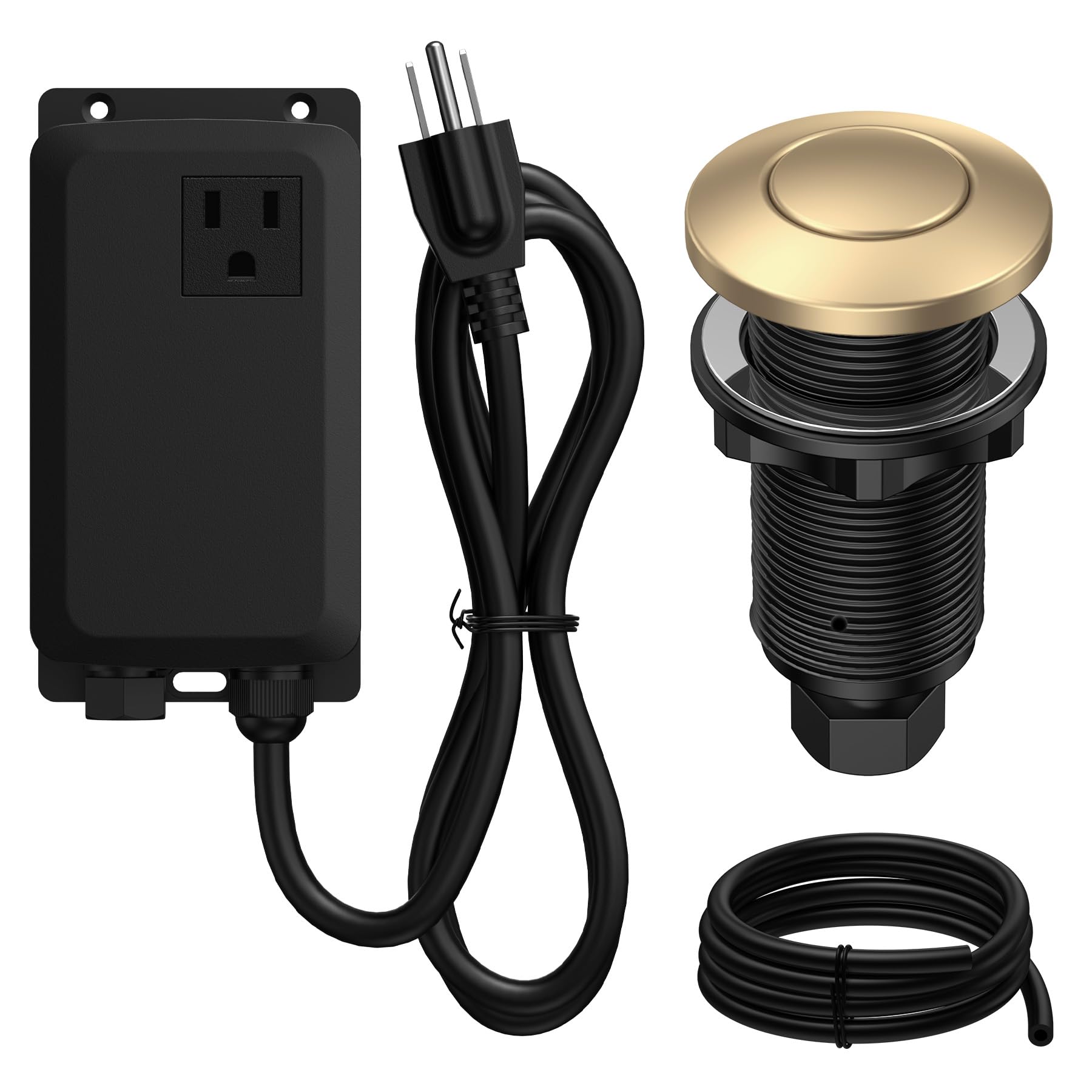 Kit de interruptor de aire para triturador de basura, profesional, triturador de residuos superior del fregadero, botón de aire, parte de eliminación de alimentos, listado UL (LONG/3.6
